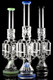 "The Quadzilla" 20" Large Glass on Glass Spiral Recycler Water Pipe with Honeycomb Percs - WP3061