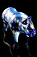 5" Silver Fumed Bubble Dot Glass Rhino Pipe - AP308