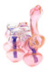 7" Multi Chamber Sherlock Gold Fumed Glass Bubbler - B1449