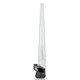Full side profile of the 16" tapered glass top mounted on a Peak Pro base; clear borosilicate attachment shot for retail smoke gear listings.