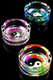 4″ Large Glass Ashtray, Color Designs - M0487