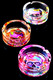 4″ Large Glass Ashtray, Color Designs - M0487