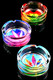 4″ Large Glass Ashtray, Color Designs - M0487