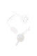 Retail smoke-gear quartz terp slurper banger set, 14.5 mm male joint with white 22 mm ball-and-chain bead, product overhead view. Retail smoke-gear quartz terp slurper banger set, 14.5 mm male joint with white 22 mm ball-and-chain bead, product overhead view.