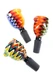 Three 14.5 mm male reverse glass bowls with black joints and zigzag colors for wholesale water pipe parts