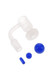14.5mm Male Frosted Quartz Design Domeless Terp Slurper Banger Nail with Banger Beads - BS894