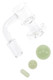14.5mm Male Terp Slurper Domeless Quartz Banger Nail with Glow in the Dark Banger Beads - BS895