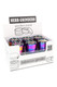 Retail display of twelve 1.5-in rainbow zinc-alloy 3-part soda can grinders; shelf-ready wholesale presentation, angled front view.