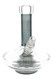 Grav smoke accented wide base glass water bong for wholesale head shop purchase.