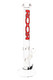 ROOR 18" glass straight tube, bold red fill logo, ice pinch above downstem, clear base and GoG setup, catalog-style image for head-shop suppliers. ROOR 18" glass straight tube, bold red fill logo, ice pinch above downstem, clear base and GoG setup, catalog-style image for head-shop suppliers.