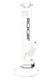 ROOR Zumo 14" clear straight tube for wholesale, lace-pattern black logo decal, 60 mm body with 18.8 mm GoG joint and pinched mouthpiece, front angle. ROOR Zumo 14" clear straight tube for wholesale, lace-pattern black logo decal, 60 mm body with 18.8 mm GoG joint and pinched mouthpiece, front angle.