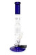 Blue & white ROOR Tech 15" straight tube, patterned “Too Blue” logo, 5 mm glass with tree perc and 14.5 mm bowl, clean front angle for retail smoke gear. Blue & white ROOR Tech 15" straight tube, patterned “Too Blue” logo, 5 mm glass with tree perc and 14.5 mm bowl, clean front angle for retail smoke gear.