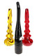 Yellow, black and red mixed design tall soft glass bongs for smoke shop resale.
