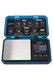 Blue 0.01g precision WeighMax digital pocket scale for smoke shop purchase.