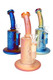 Three wholesale frosted straight shooters with holiday design.