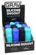 Wholesale 12-pack GRAV silicone dugout POP display, assorted blue/black colors with viewing window, counter-ready case.