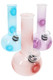 Cheap blue, red and purple daisy design white glass bongs.