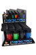 Bulk retail display of 20 mini frosted Blink torch lighters for smoke shop wholesale.