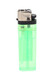 Blink disposable butane lighter in translucent green, single close-up for wholesale head-shop listings; flint wheel detail.