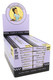 Blazy Susan King Size purple cones wholesale display; 12 slide boxes, 20 per box, front-left merchandising angle. Blazy Susan King Size purple cones wholesale display; 12 slide boxes, 20 per box, front-left merchandising angle.