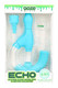 Aqua Teal Ooze Echo silicone/glass water pipe & dab rig packaged in branded window box, components visible, straight-on retail shot for smoke-shop wholesale.