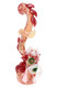 9" Spiked Silver Fumed Glass Eyeball Sherlock Bubbler - B1502