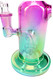 5" Multicolored GoG Metallic Water Pipe with Showerhead Perc - WP3265