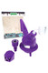 Ultra Purple Ooze UFO silicone water pipe and dab straw kit with thermal banger, Armor Bowl, and Geode stash jar, unboxed beside retail packaging (wholesale). Ultra Purple Ooze UFO silicone water pipe and dab straw kit with thermal banger, Armor Bowl, and Geode stash jar, unboxed beside retail packaging (wholesale).