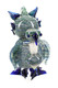 Retail smoke-gear 7-in silver-fumed owl bong showing 14.5 mm female joint, side profile with removable GoG bowl and wing detail.