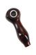Wholesale red obsidian gemstone spoon pipe, 3.5-inch dark red speckled stone, screen bowl visible, front-right product angle.