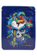 Wholesale 1/8 oz skull mylar bag, navy pouch with rainbow-tear skull artwork, 3.5 g capacity, centered front studio view. Wholesale 1/8 oz skull mylar bag, navy pouch with rainbow-tear skull artwork, 3.5 g capacity, centered front studio view.