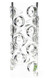 Retail smoke-shop glass detail—textured decorative ice pinches on straight tube of 14″ GoG water pipe, close macro crop for product listing.
