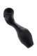 GRAV matte black frosted glass mini spoon pipe, side angle macro showing logo emboss—compact head-shop wholesale piece. GRAV matte black frosted glass mini spoon pipe, side angle macro showing logo emboss—compact head-shop wholesale piece.