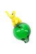 Yellow elephant on green bubble carb cap; small topper design shown in angled studio view for retail smoke-gear catalogs.