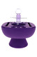 Hemper Isoplex purple silicone dab cleaning station with clear glass cup and lavender carb cap, upright front view for retail head-shop listings.
