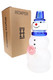 Hemper Snowman XL frosted glass bong with blue hat and striped bowl posed beside brown Hemper “Highly Curated” box, shelf-ready seasonal water pipe display image.