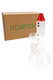 Hemper Blast Off Rocket bong standing beside brown HEMPER gift box, clear rocket blast base and bowl visible, product image aimed at wholesale head-shop buyers.