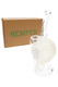Hemper 7" Moon bong posed in front of brown Hemper logo box, showing frosted moon chamber and clear bowl, shelf-ready image for head-shop buyers.