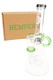 Boxed Hemper Cyberpunk bong with green accents and matching bowl, retail smoke gear hero for B2B resale