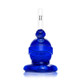 Front view of blue lollipop XL bong with centered white mouthpiece—counter display ready glassware