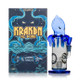 Kraken XL bong and retail box on white background, blue topper and snorkel joint—resale-ready set shot