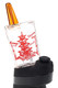 Chinese takeout-box Peak glass top with red pagoda print and amber chopstick mouthpieces—wholesale accessory close-up