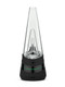 Onyx New Peak front view; clear perc glass and subtle LED ring visible, catalog-ready shot for head-shop wholesale buyers.