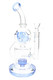 Blue-accent 11.5" GoG Faberge recycler water pipe with drum perc, wholesale smoke shop inventory shot