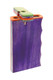 Single 4" multicolor wood dugout in purple/orange with single-grip edge, lid open; wholesale resale item