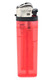 Single red translucent Neon disposable lighter, side view with flint wheel; retail smoke gear restock item