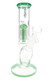 Green-accent EVRST 8.5" straight shooter water pipe with tree perc and ice pinch; wholesale glassware