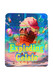 Holographic 1/8 oz mylar bag showing Exploding Gelato ice cream blast art, front view for B2B packaging section