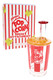 Hemper Popcorn Peak attachment with striped box, clear glass bucket and yellow top, head-shop supplies upgrade