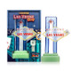 Retail box and Las Vegas sign XL bong side by side on white background, shelf-ready wholesale smoke shop glass